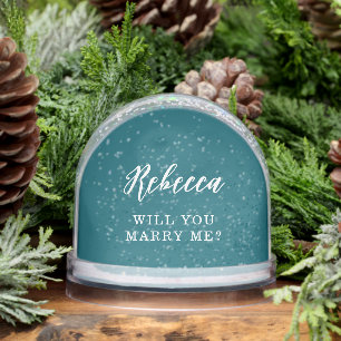 Will You Marry me Wedding Proposal Photo Snowglobe