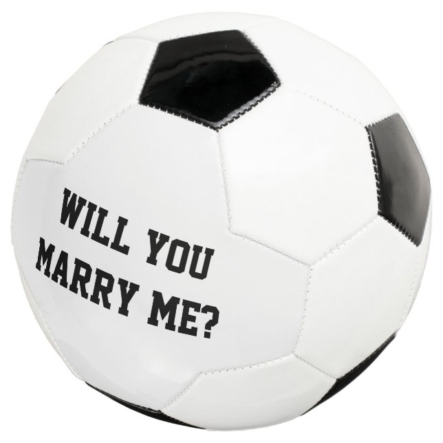 Will you marry me? Wedding Proposal Soccer Ball (Three Quarter)