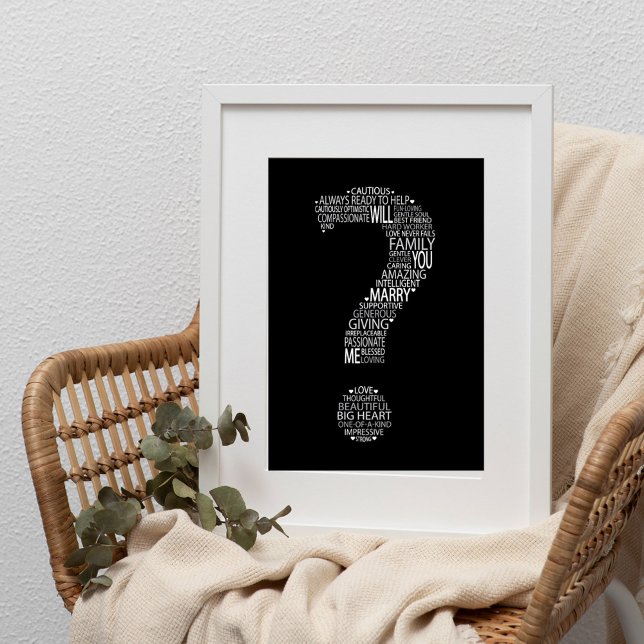 Will You Marry Me Word Cloud Poster (Creator Uploaded)
