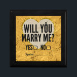 Will you marry me yes no sign Wedding black gold  Gift Box<br><div class="desc">Will you marry me yes no sign Wedding black gold gift box</div>