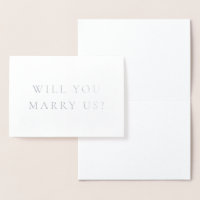 Will You Marry Us Officiant Minimalistic Card
