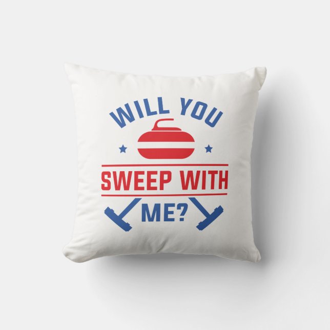 Will You Sweep With Me Throw Pillow (Front)