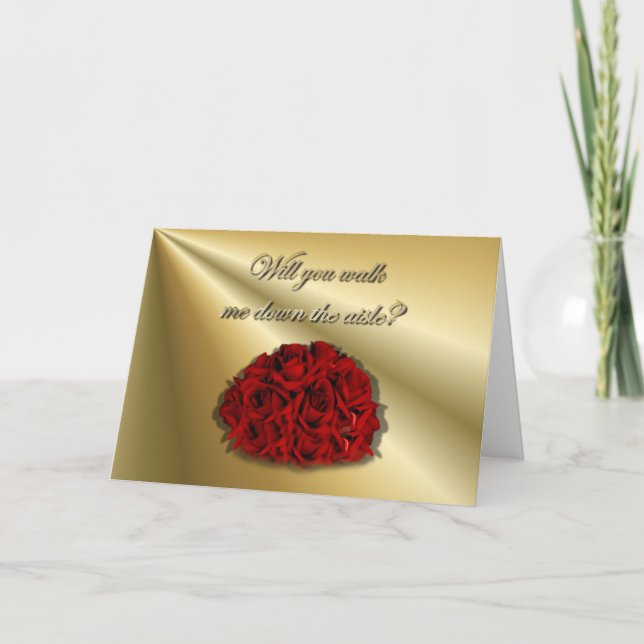 Will you walk me down the aisle? Wedding church Invitation (Front)