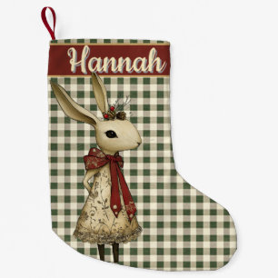 Willa the Rabbit   Woodland Whimsy  Small Christmas Stocking