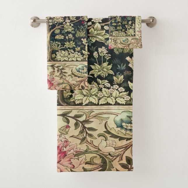 Willam Morris beautiful designs and creations,Vint Bath Towel Set (Insitu)