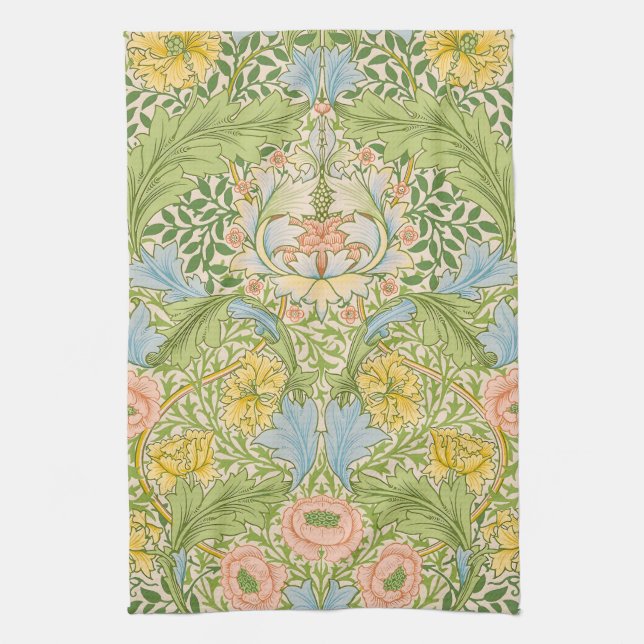 Willam Morris Myrtle Garden Floral Classic Kitchen Towel (Vertical)