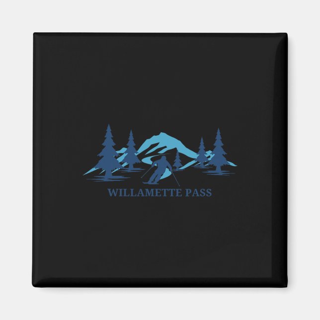 Willamette P Oregon Ski Resort Skiing Skier  Magnet (Front)