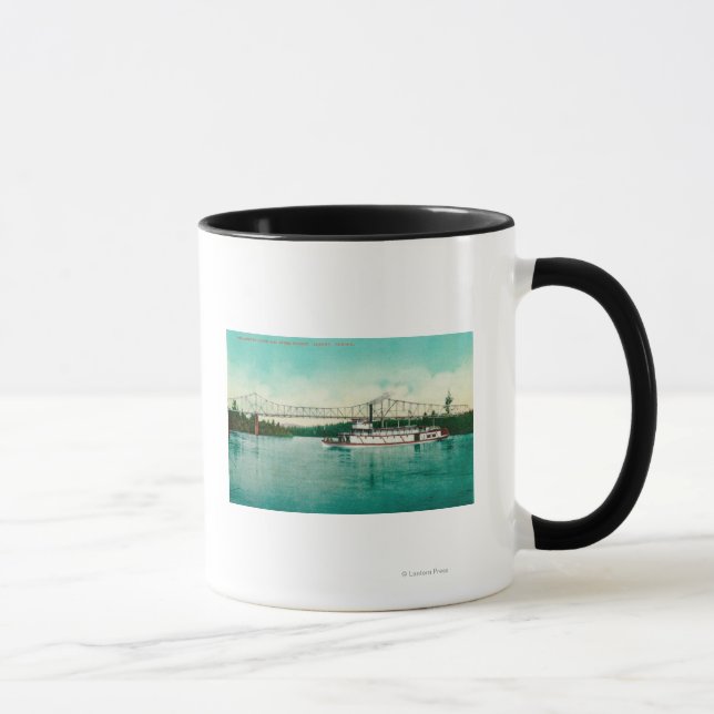 Willamette River and Steel Bridge in Albany Mug (Right)