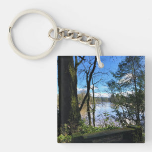 Willamette River from Champoeg State Park, Oregon Keychain