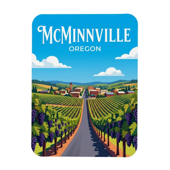 Willamette Valley Way USA Magnet (Vertical)