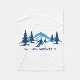 Willard Mountain New York Ski Resort Skiing Skier Fleece Blanket