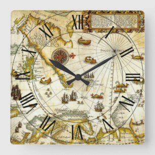 Willem Barentsz~Navigator~Cartographer~Arctic~ Square Wall Clock