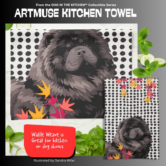 WILLEM black chow  Kitchen Towel (Creator Uploaded)