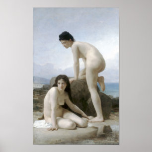 William-Adolphe Bouguereau-Les Deux Baigneuses Poster