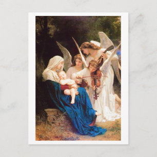 William-Adolphe Bouguereau SONG OF ANGELS 1881  Holiday Postcard