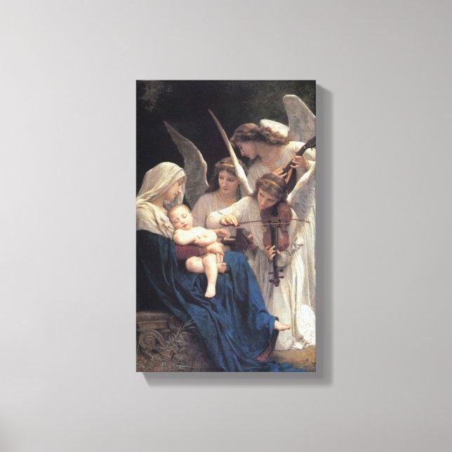 William-Adolphe Bouguereau - Song of the Angels Canvas Print (Front)