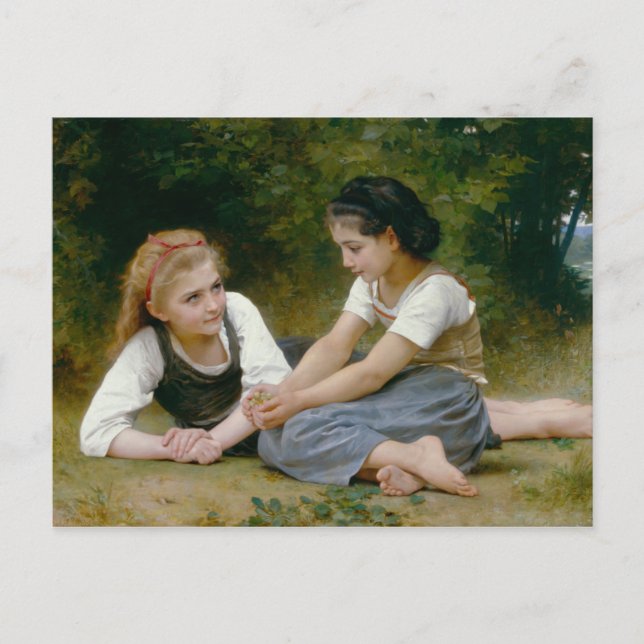 William-Adolphe Bouguereau - The Nut Gatherers Postcard (Front)