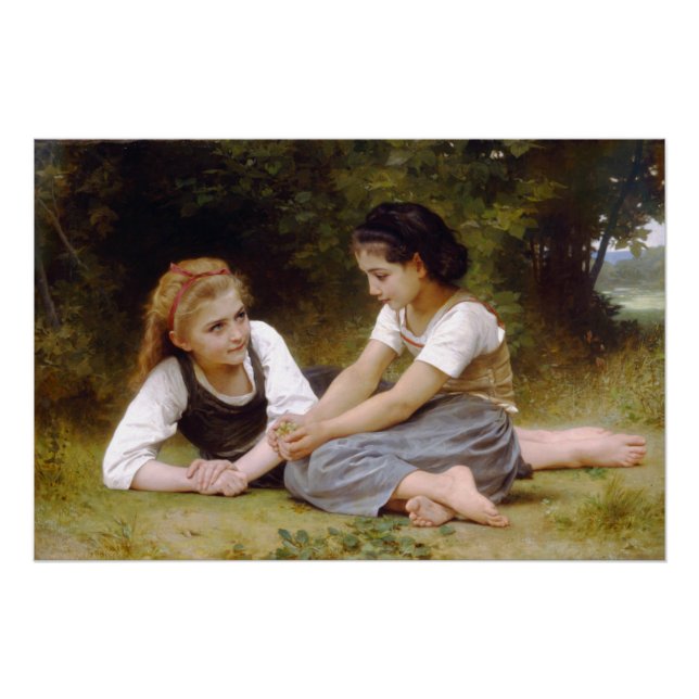 William-Adolphe Bouguereau The Nut Gatherers Poster (Front)