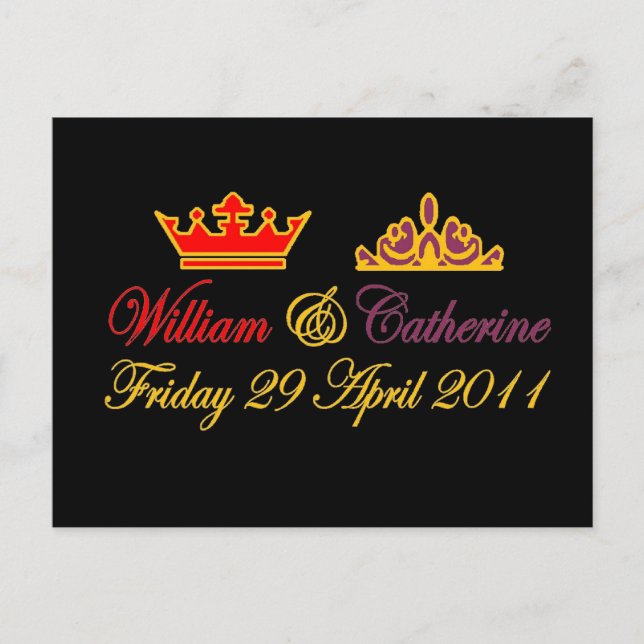 William and Catherine Royal Wedding Postcard (Front)