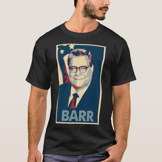 William Barr Poster Political Parody T-Shirt (Front)