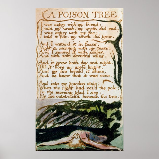William Blake | A Poison Tree Poster (Front)