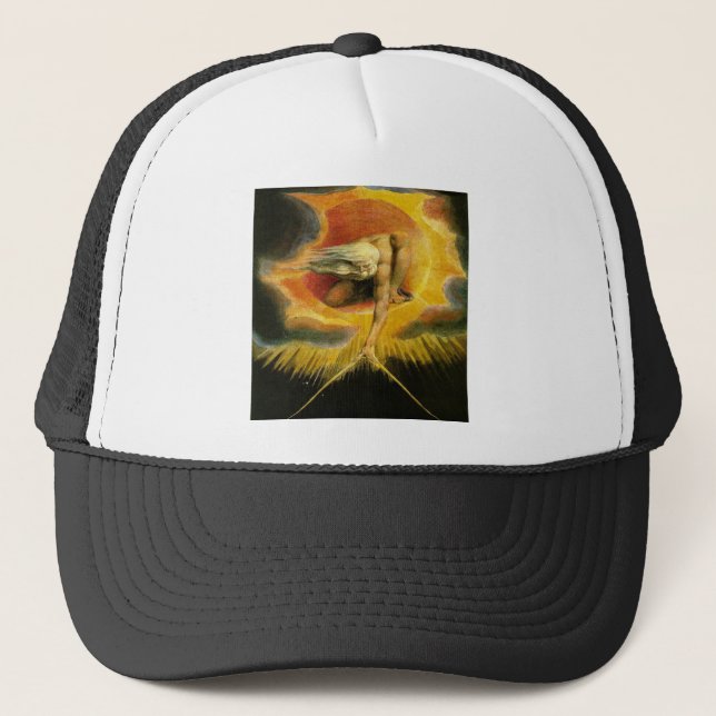 William Blake Art God Trucker Hat (Front)