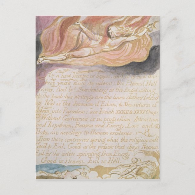 William Blake | "As a new heaven is begun" Postcard (Front)