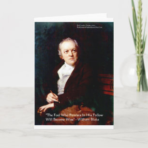 William Blake "Become Wise" Wisdom Quote Gifts Card