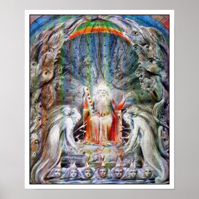 William Blake: Before the Divine Throne Poster (Front)