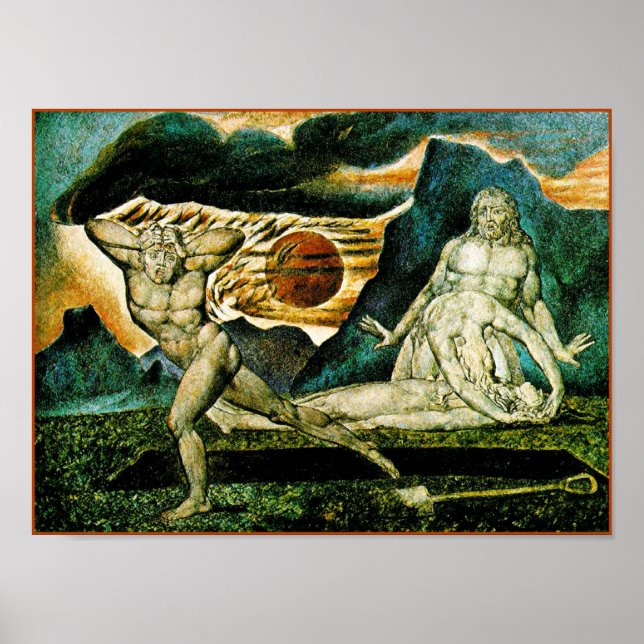 William Blake:  Body of Abel Found by Adam & Eve Poster (Front)