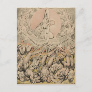 William Blake: Casting of Rebel Angels to Hell Postcard