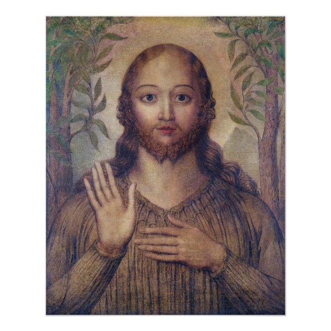 William Blake Christ blessing The saviour CC0066 Poster (Front)