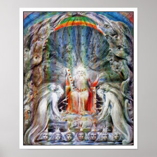 William Blake: Elders Casting their Crowns.... Poster