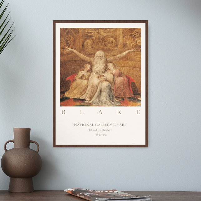 William Blake Job and His Daughters Art Poster (Creator Uploaded)