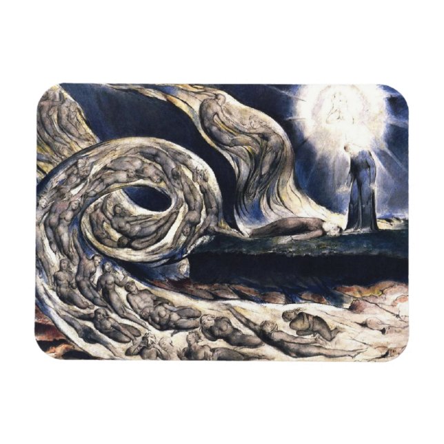 William Blake Lovers' Whirlwind illustrates Hell Magnet (Horizontal)
