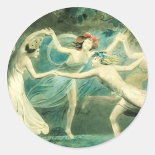 William Blake Midsummer Night’s Dream Classic Round Sticker