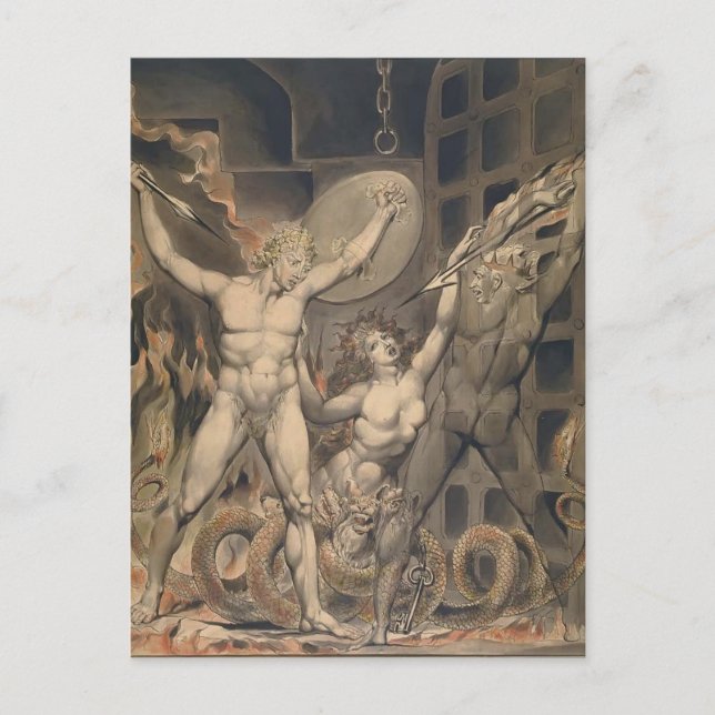 William Blake: Milton`s Paradise Lost Postcard (Front)