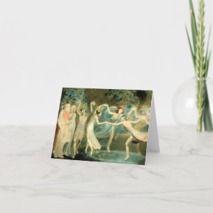 William Blake Oberon, Titania and Puck with Fairie Card