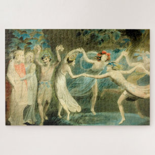 William Blake Oberon, Titania and Puck with Fairie Jigsaw Puzzle