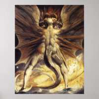 William Blake Red Dragon Poster