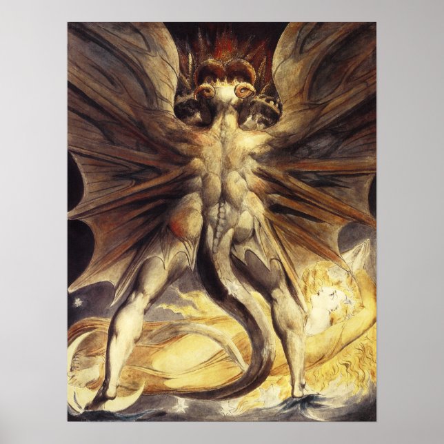 William Blake Red Dragon Poster (Front)