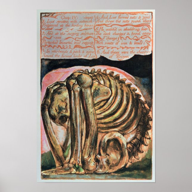 William Blake | The creation of Urizen in material Poster (Front)