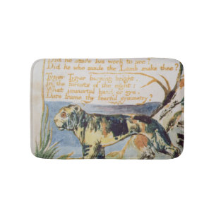 William Blake   The Tyger, from Songs of Innocence Bath Mat