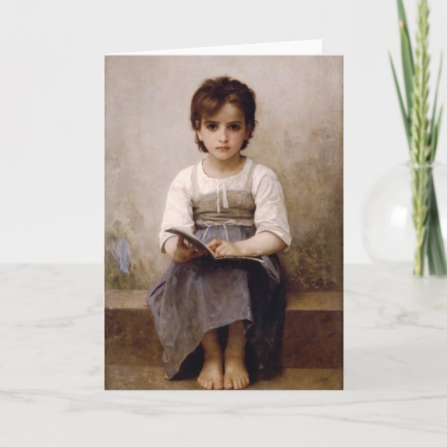 William Bouguereau - The Difficult Lesson Card (Front)