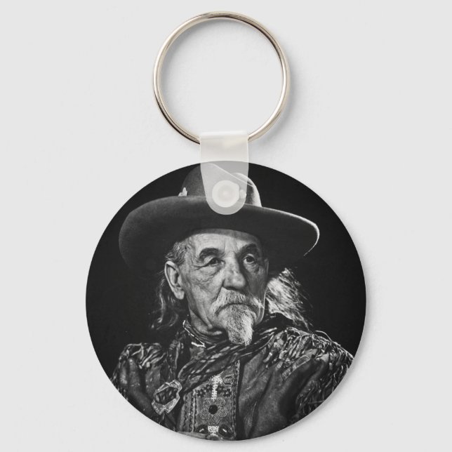 William Buffalo Bill Cody Vintage Portrait Keychain (Front)