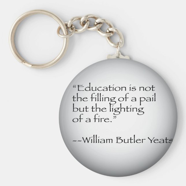William Butler Yeats Quote Keychain (Front)