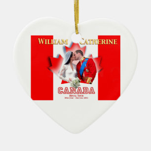 William & Catherine Canada Royal Tour Commemoratio Ceramic Ornament
