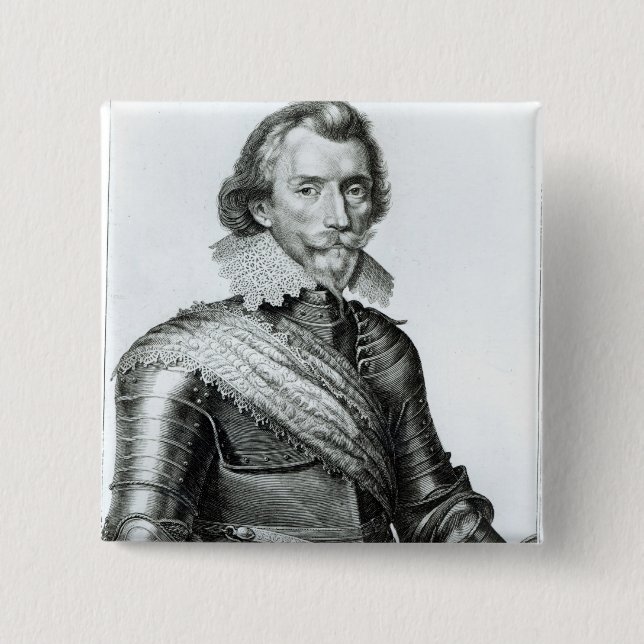 William Cavendish  1st Duke of Newcastle 2 Inch Square Button (Front)