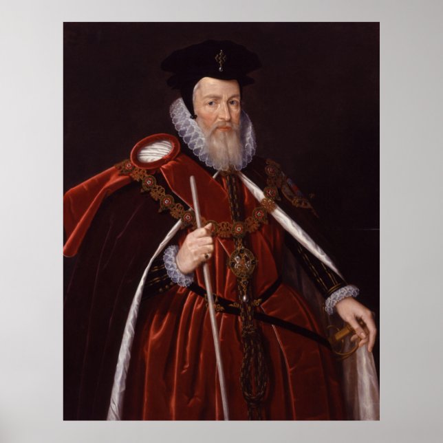William Cecil 1st Baron Burghley Poster (Front)