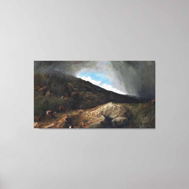 William Clarkson Stanfield Mountainous Landscape Canvas Print (Front)